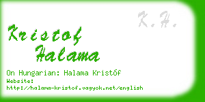 kristof halama business card